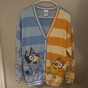 Bluey and Bingo Striped Cardigan M